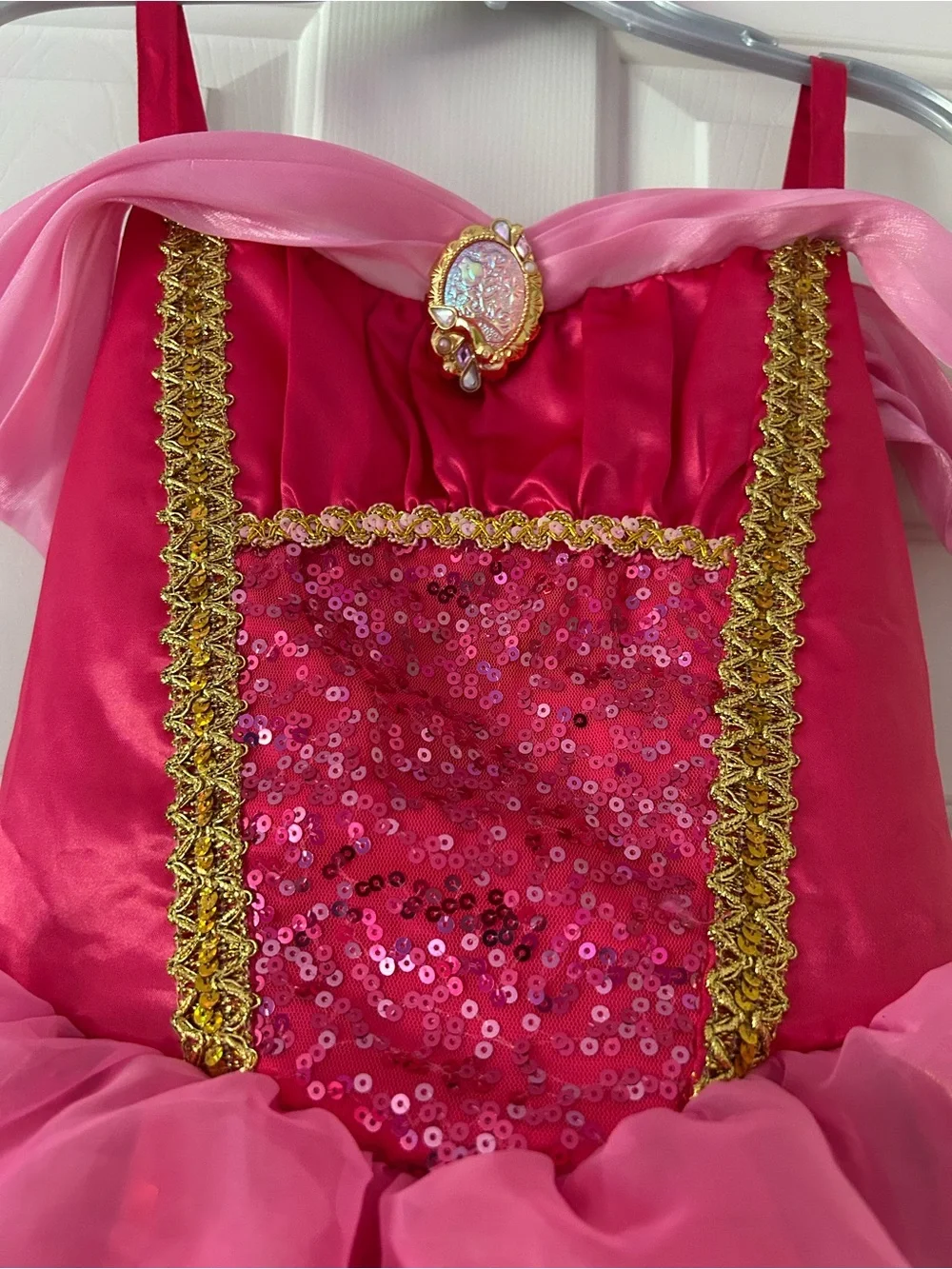 Disney Store Aurora sleeping beauty dress size 13 pink older big tall girl roses